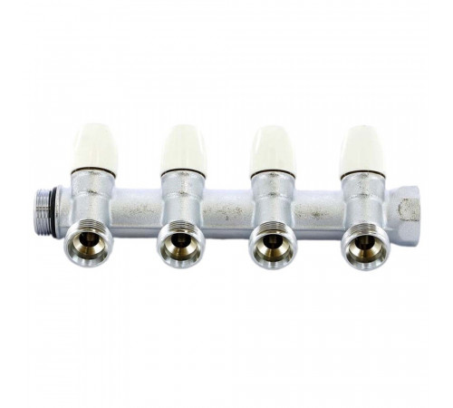 Коллектор Tiemme 3/4 ВР(г) х 4 выхода 1/2 НР(ш) х 3/4 НР(ш) регулируемый (1860004) Коллектор Tiemme 3/4 ВР(г) х 4 выхода 1/2 НР(ш) х 3/4 НР(ш) регулируемый (1860004)