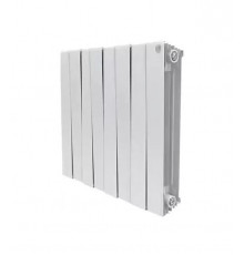 Радиатор биметаллический Royal Thermo Piano Forte 500 мм 8 секций 1' боковое подключение 591х640 мм белый