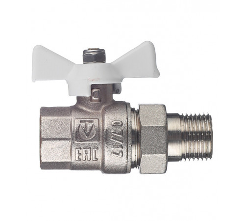 Кран шаровой латунный Valtec Base 1/2 ВР(г) х 1/2 НР(ш) бабочка с полусгоном прямой (VT.227.NW.04) Кран шаровой латунный Valtec Base 1/2 ВР(г) х 1/2 НР(ш) бабочка с полусгоном прямой (VT.227.NW.04)