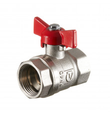 Кран шаровой латунный Valtec 3/4 ВР(г) х 3/4 ВР(г) полнопроходной бабочка прямой (VT.122.N.05)