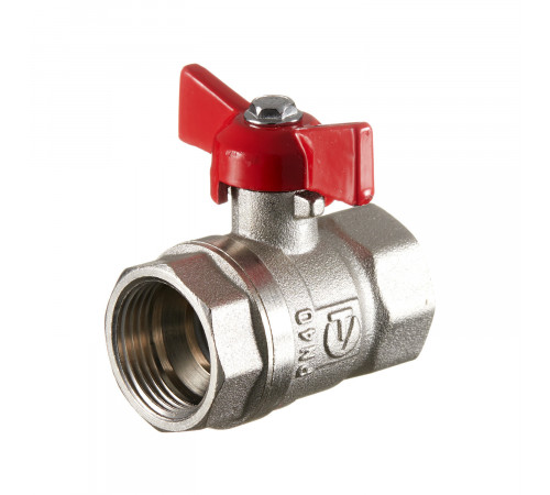 Кран шаровой латунный Valtec 3/4 ВР(г) х 3/4 ВР(г) полнопроходной бабочка прямой (VT.122.N.05) Кран шаровой латунный Valtec 3/4 ВР(г) х 3/4 ВР(г) полнопроходной бабочка прямой (VT.122.N.05)