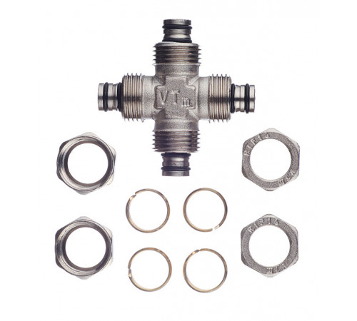 Крестовина VALTEC (VTm.341.N.161616) 16 обж(ц) х 16 обж(ц) х 16 обж(ц) х 16 обж(ц)