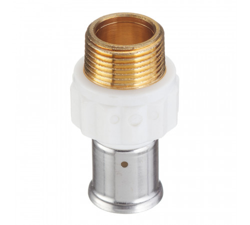 Муфта Henco (17PKW-2606) 26(пресс) х 1 НР(ш) белая PVDF Муфта Henco (17PKW-2606) 26(пресс) х 1 НР(ш) белая PVDF