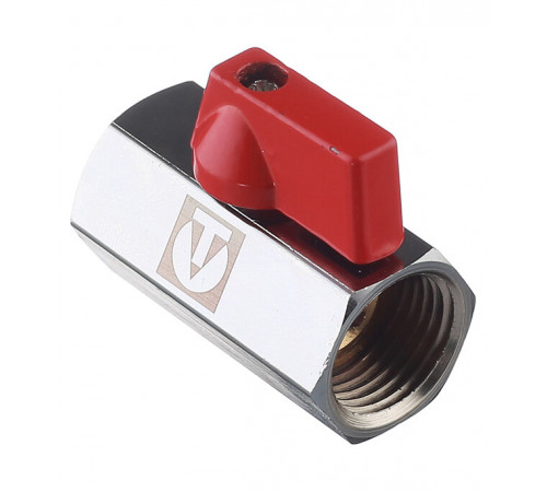 Кран шаровой латунный Valtec 1/2 ВР(г) х 1/2 ВР(г) мини прямой (VT.330.N.04)