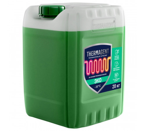 Теплоноситель Thermagent Eko -30 °С 20 кг на основе пропиленгликоля Теплоноситель Thermagent Eko -30 °С 20 кг на основе пропиленгликоля
