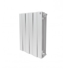 Радиатор биметаллический Royal Thermo Piano Forte 500 мм 6 секций 1' боковое подключение 591х480 мм белый