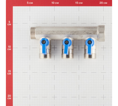 Коллектор Henco 3/4 ВР(г) х 3 выхода 3/4 НР(ш) ЕК х 3/4 НР(ш) с шаровыми кранами (VB050503-BLAUW) Коллектор Henco 3/4 ВР(г) х 3 выхода 3/4 НР(ш) ЕК х 3/4 НР(ш) с шаровыми кранами (VB050503-BLAUW)