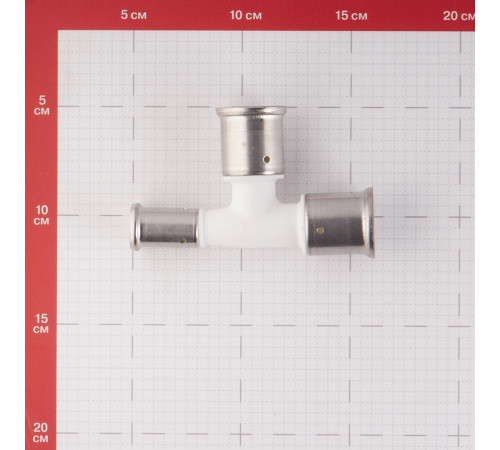 Тройник Henco (11PKW-262616) 26(пресс) х 26(пресс) х 16(пресс) PVDF белый Тройник Henco (11PKW-262616) 26(пресс) х 26(пресс) х 16(пресс) PVDF белый