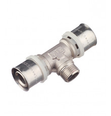 Тройник VALTEC (VTm.233.N.260426) 26(пресс) х 1/2 НР(ш) х 26(пресс)