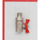 Кран шаровой латунный Valtec Base 1/2 ВР(г) х 1/2 НР(ш) бабочка с полусгоном прямой (VT.227.N.04)