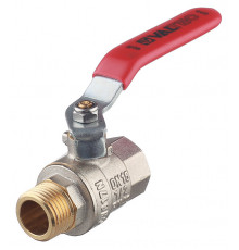 Кран шаровой латунный Valtec Base 1/2 ВР(г) х 1/2 НР(ш) ручка прямой (VT.215.N.04)