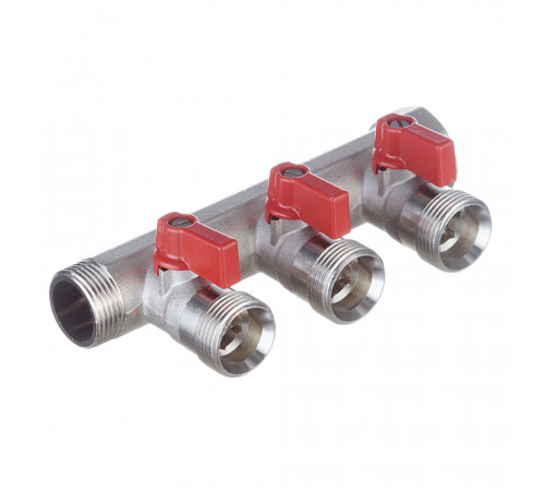 Коллектор Henco 3/4 ВР(г) х 3 выхода 3/4 НР(ш) ЕК х 3/4 НР(ш) с шаровыми кранами (VB050503-ROOD) Коллектор Henco 3/4 ВР(г) х 3 выхода 3/4 НР(ш) ЕК х 3/4 НР(ш) с шаровыми кранами (VB050503-ROOD)