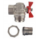 Кран шаровой латунный Valtec Base 3/4 ВР(г) х 3/4 НР(ш) бабочка с полусгоном угловой (VT.228.N.05)