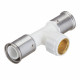 Тройник Henco (13PKW-320532) 32(пресс) х 3/4 ВР(г) х 32(пресс) белый PVDF