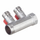 Коллектор Henco 1 ВР(г) х 2 выхода 3/4 НР(ш) ЕК х 1 НР(ш) с шаровыми кранами (VB060502-ROOD)