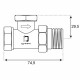 Клапан запорный СТМ 3/4 ВР(г) х 3/4 НР(ш) для радиатора (CARSVL34)