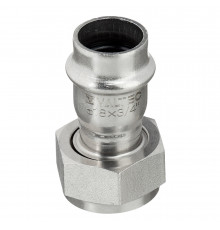 Соединитель Valtec (VTi.908.I.001805) 18 мм х 3/4 ВР(г) нержавеющая сталь с накидной гайкой