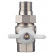 Кран шаровой латунный Valtec Base 1/2 ВР(г) х 1/2 НР(ш) бабочка с полусгоном прямой (VT.227.NW.04)