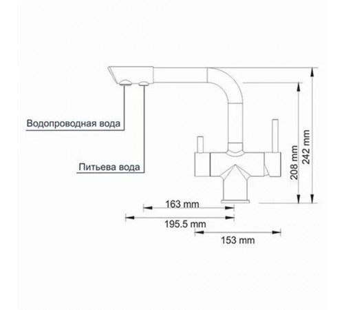 Смеситель для кухни WasserKraft хром с подключением к фильтру (A8017) Смеситель для кухни WasserKraft хром с подключением к фильтру (A8017)