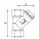 Фильтр косой CTM с заглушкой 3/4 ВР(г) х 3/4 ВР(г) (CBYF0034)