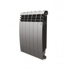 Радиатор биметаллический Royal Thermo BiLiner Silver Satin 500 мм 6 секций 1' боковое подключение серебро
