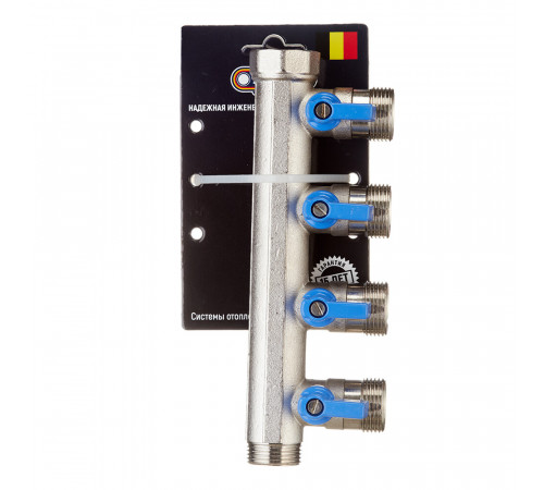 Коллектор Henco 3/4 ВР(г) х 4 выхода 3/4 НР(ш) ЕК х 3/4 НР(ш) с шаровыми кранами (VB050504-BLAUW) Коллектор Henco 3/4 ВР(г) х 4 выхода 3/4 НР(ш) ЕК х 3/4 НР(ш) с шаровыми кранами (VB050504-BLAUW)