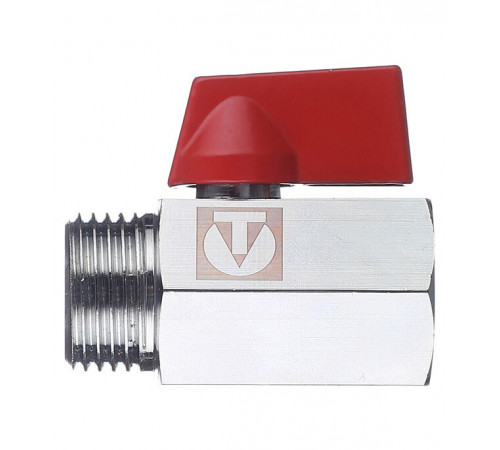 Кран шаровой латунный Valtec 1/2 ВР(г) х 1/2 НР(ш) мини прямой (VT.331.N.04)