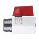 Кран шаровой латунный Valtec 1/2 ВР(г) х 1/2 НР(ш) мини прямой (VT.331.N.04)