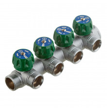 Коллектор Stout 3/4 ВР(г) х 4 выхода 3/4(ЕК) х 3/4 НР(ш) регулирующий (SMB-6850-343404)