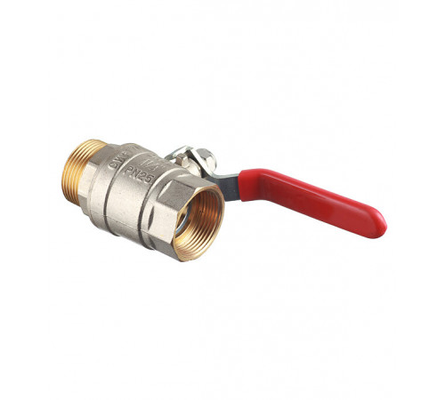 Кран шаровой латунный Valtec Base 1 1/4 ВР(г) х 1 1/4 НР(ш) ручка прямой (VT.215.N.07)