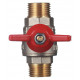 Кран шаровой латунный Valtec Base 1/2 НР(ш) х 1/2 НР(ш) бабочка прямой (VT.219.N.04)