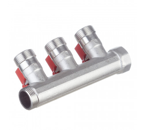 Коллектор Henco 3/4 ВР(г) х 3 выхода 3/4 НР(ш) ЕК х 3/4 НР(ш) с шаровыми кранами (VB050503-ROOD) Коллектор Henco 3/4 ВР(г) х 3 выхода 3/4 НР(ш) ЕК х 3/4 НР(ш) с шаровыми кранами (VB050503-ROOD)