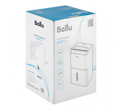 Осушитель воздуха Ballu Comfort BD30T CL 430 Вт 30 л/сут Осушитель воздуха Ballu Comfort BD30T CL 430 Вт 30 л/сут