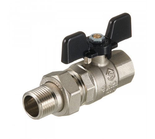 Кран шаровой латунный Stout SVB 1/2 ВР(г) х 1/2 НР(ш) полнопроходной бабочка со сгоном прямой (SVB-0007-200015) Кран шаровой латунный Stout SVB 1/2 ВР(г) х 1/2 НР(ш) полнопроходной бабочка со сгоном прямой (SVB-0007-200015)