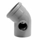 Отвод Valfex d110х50 мм 45° пластиковый с выходом d50 мм правый для внутренней канализации (23112150)