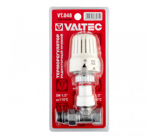 Клапан термостатический Valtec 1/2 НР(ш) х 1/2 ВР(г) для радиатора (VT.048.N.04) Клапан термостатический Valtec 1/2 НР(ш) х 1/2 ВР(г) для радиатора (VT.048.N.04)