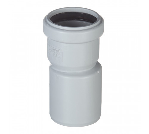 Переходник Pro Aqua Stilte Plus d50х58 мм пластиковый эксцентрический шумопоглощающий для внутренней канализации