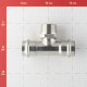 Тройник Valtec (VTi.933.I.280628) 28 мм х 1 НР(ш) х 28 мм нержавеющая сталь