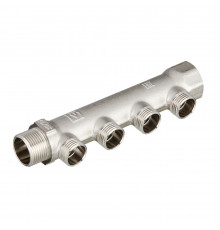 Коллектор Valtec 3/4 ВР(г) х 4 выхода 1/2 НР(ш) х 3/4 НР(ш) (VTc.500.N.0504)