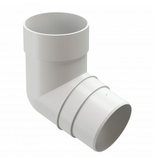 Колено трубы Docke Premium пластиковое d85 мм 72° пломбир RAL 9003