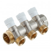 Коллектор Stout 1 ВР(г) х 3 выхода 3/4 НР(ш) ЕК х 1 НР(ш) регулируемый (SMB 6851 013403)