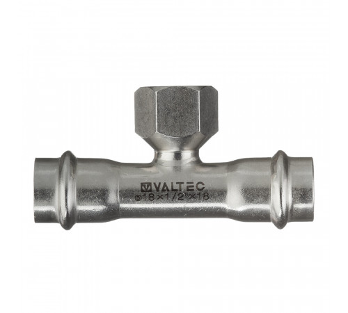Тройник Valtec (VTi.932.I.180418) 18 мм х 1/2 ВР(г) х 18 мм нержавеющая сталь Тройник Valtec (VTi.932.I.180418) 18 мм х 1/2 ВР(г) х 18 мм нержавеющая сталь