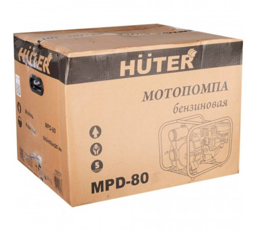 Мотопомпа бензиновая Huter MPD-80 для грязной воды (70/11/4) Мотопомпа бензиновая Huter MPD-80 для грязной воды (70/11/4)