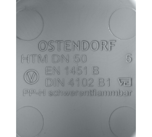 Заглушка Ostendorf HTM d50 мм пластиковая для внутренней канализации (112620) Заглушка Ostendorf HTM d50 мм пластиковая для внутренней канализации (112620)