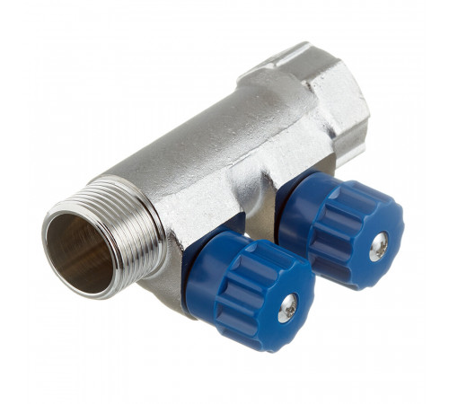 Коллектор Valtec 3/4 ВР(г) х 2 выхода 1/2 НР(ш) х 3/4 НР(ш) регулируемый (VTc.560.N.0502) Коллектор Valtec 3/4 ВР(г) х 2 выхода 1/2 НР(ш) х 3/4 НР(ш) регулируемый (VTc.560.N.0502)
