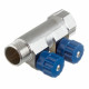 Коллектор Valtec 3/4 ВР(г) х 2 выхода 1/2 НР(ш) х 3/4 НР(ш) регулируемый (VTc.560.N.0502)