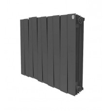 Радиатор биметаллический Royal Thermo Piano Forte 500 мм 10 секций 1' боковое подключение 591х800 мм черный