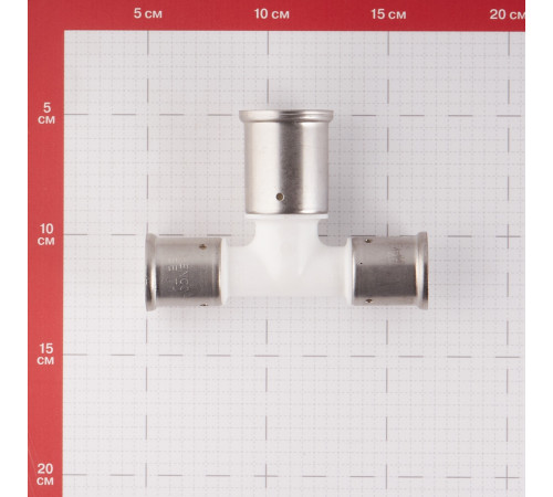 Тройник Henco (12PKW-263226) 26(пресс) х 32(пресс) х 26(пресс) PVDF белый