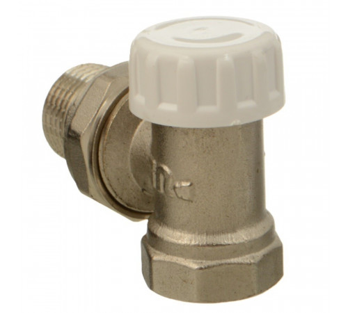 Клапан запорный угловой Terma 1/2 НР(ш) х 1/2 ВР(г) для радиатора (26241) Клапан запорный угловой Terma 1/2 НР(ш) х 1/2 ВР(г) для радиатора (26241)