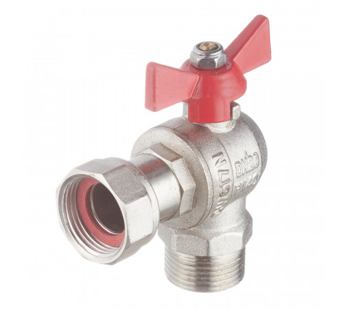 Кран шаровой латунный Valtec Base 3/4 ВР(г) х 3/4 НР(ш) бабочка с накидной гайкой угловой (VT.267.N.0505) Кран шаровой латунный Valtec Base 3/4 ВР(г) х 3/4 НР(ш) бабочка с накидной гайкой угловой (VT.267.N.0505)